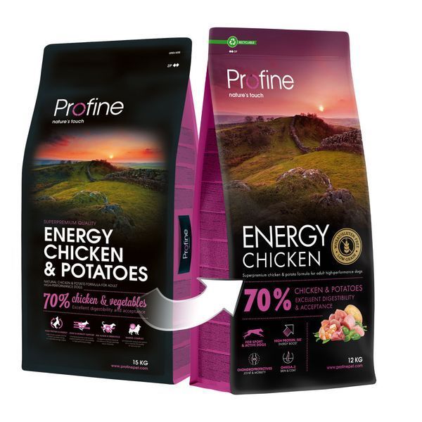 Profine Energy сухий корм для собак 12 кг - курка та картопля 173072 фото