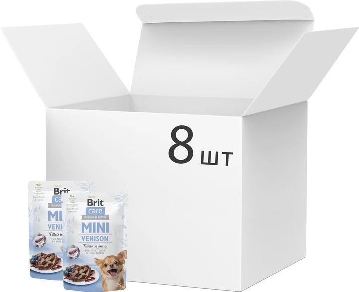 Brit Care Mini вологий корм для собак 8 x 85 г - оленина 100915/100220/4456 фото