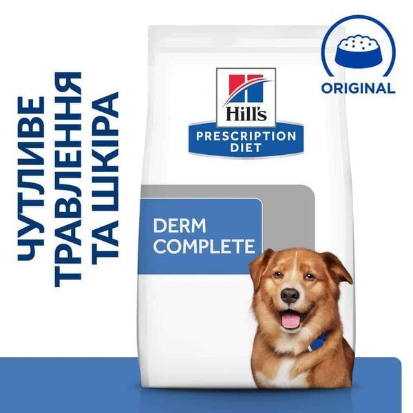 Hill&rsquo;s Prescription Diet Derm Complete cухой корм для собак 4 кг 606167 фото