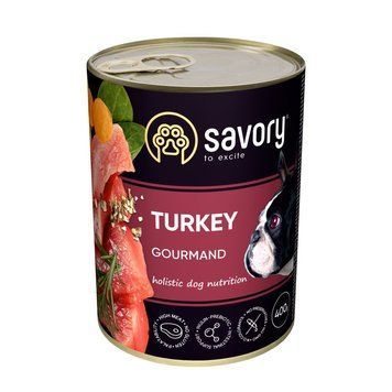 Savory Adult влажный корм для собак 400 г - индейка 30518 фото