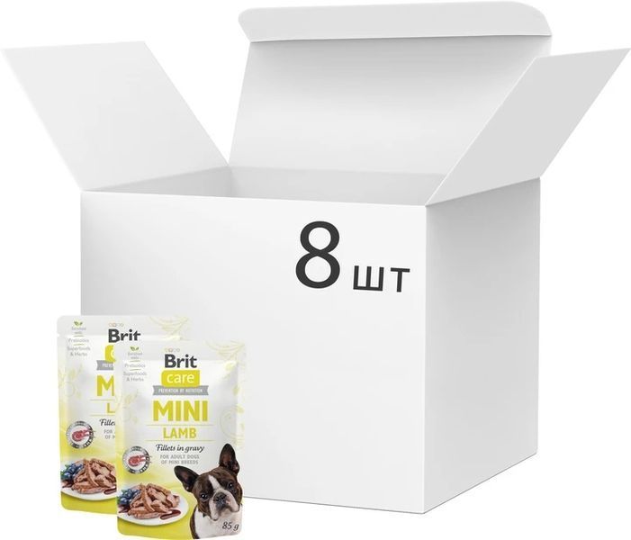 Brit Care Mini упаковка вологого корму для собак 8 х 85 г - ягня 100910/100215/4401 фото