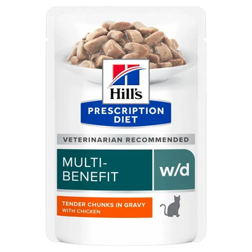 Hill's Prescription Diet Multi-Benefit w/d влажный корм для кошек 85 г - курица 607361 фото
