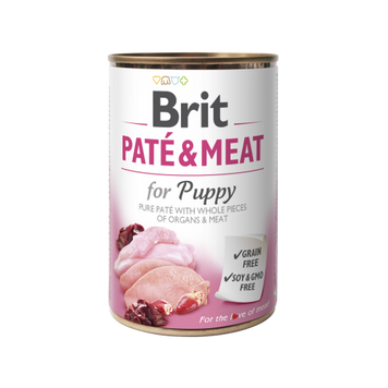 Brit Care Pate&Meat влажный корм для щенков 400 г - курица и индейка 100862/100079/0335 фото