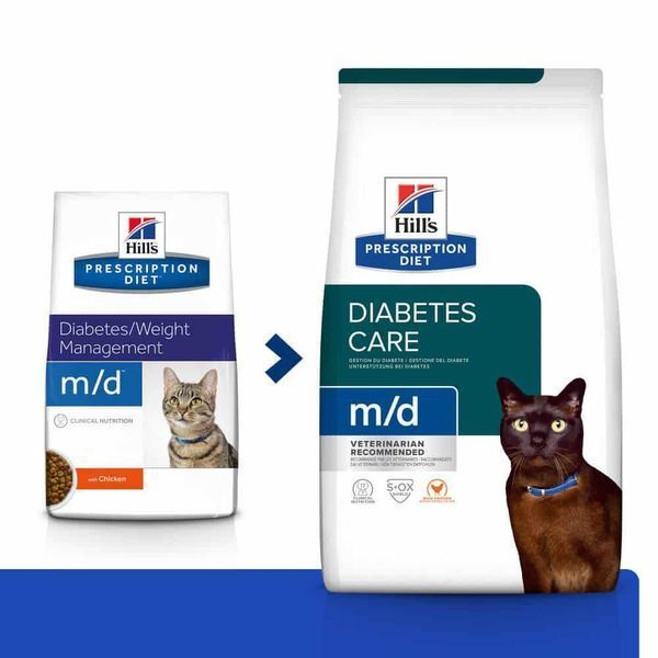 Hill&rsquo;s Prescription Diet Diabetes Care m/d сухой корм для кошек 1,5 кг - курица 605918 фото