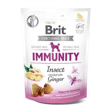 Brit Functional Snack Immunity ласощі для собак 150 г - комаха та імбир 111421/9970 фото