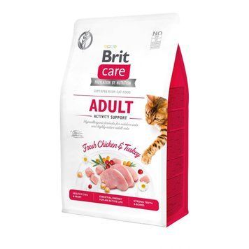 Brit Care Cat Gain Free Adult Activity Support сухий корм для котів 7 кг - курка та індичка 171297/0815 фото