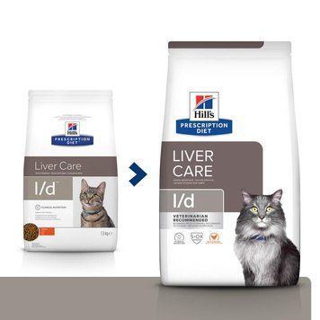 Hill&rsquo;s Prescription Diet Liver Care l/d сухой корм для кошек 1,5 кг - курица 607651 фото