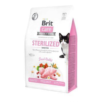 Brit Care Cat Grain Free Sterilized Sensitive сухий корм для котів 7 кг - кролик 171289/0754 фото