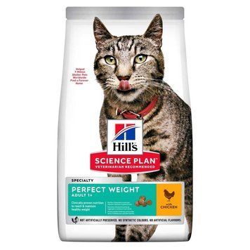 Hill's Science Plan Perfect Weight Adult сухой корм для кошек 1,5 кг - курица 604085 фото