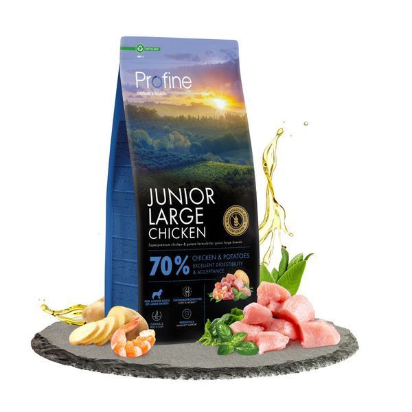 Profine Junior Large сухой корм для щенков 12 кг - курица и картофель 173065 фото