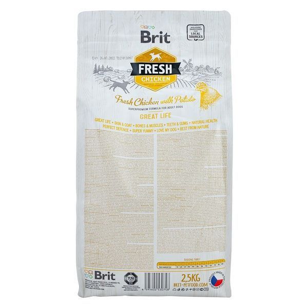 Brit Fresh Chicken Great Life сухой корм для собак 2,5 кг - курица 170990/0748 фото