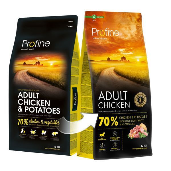 Profine Adult cухой корм для собак 12 кг - курица и картофель 173069 фото