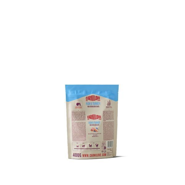 Carnilove True Fresh сухий корм для стерилізованих котiв 400 г - риба та індичка 173763 фото