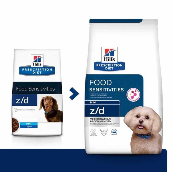 Hill&rsquo;s Prescription Diet Food Sensitivities z/d Mini сухой корм для собак 1 кг 607640 фото