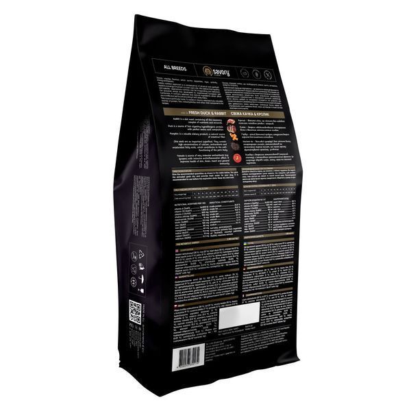 Savory All Breed сухой корм для собак 12 кг - кролик и утка 30181 фото