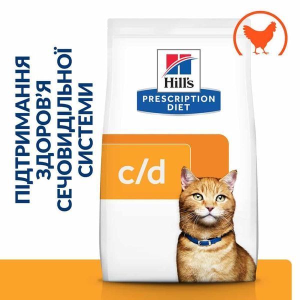 Hill&rsquo;s Prescription Diet Urinary Care c/d Multicare сухий корм для котів 400 г - курка 605891 фото