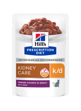 Hill's Prescription Diet Kidney Care k/d влажный корм для кошек 85 г - говядина 605666 фото