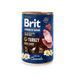 Brit Premium By Nature Junior влажный корм для щенков 400 г - индейка, печень и ромашка 100408/8553 фото 1
